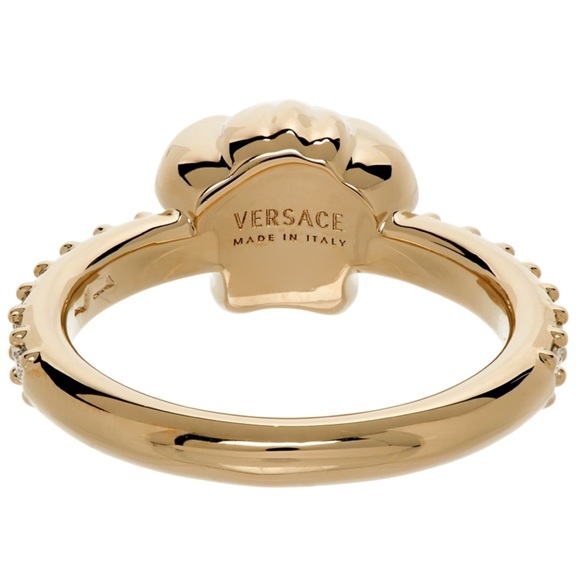 Versace Gold/Crystal Medusa Ring - Picture 8 of 9